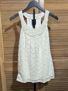 j.t.b. Ivory Lace Racer Back Tank Size S